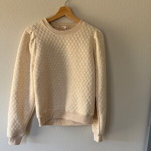 NWT Quilted Corbet Puff Sleeve Sweater